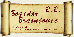 Božidar Brašnjović vizit kartica